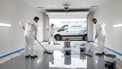 Professional epoxy garage floor coating in Loveland, CO by expert house painters