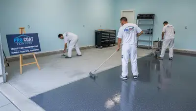 Epoxy garage floor coating in Loveland CO with durable finish by local painting professionals