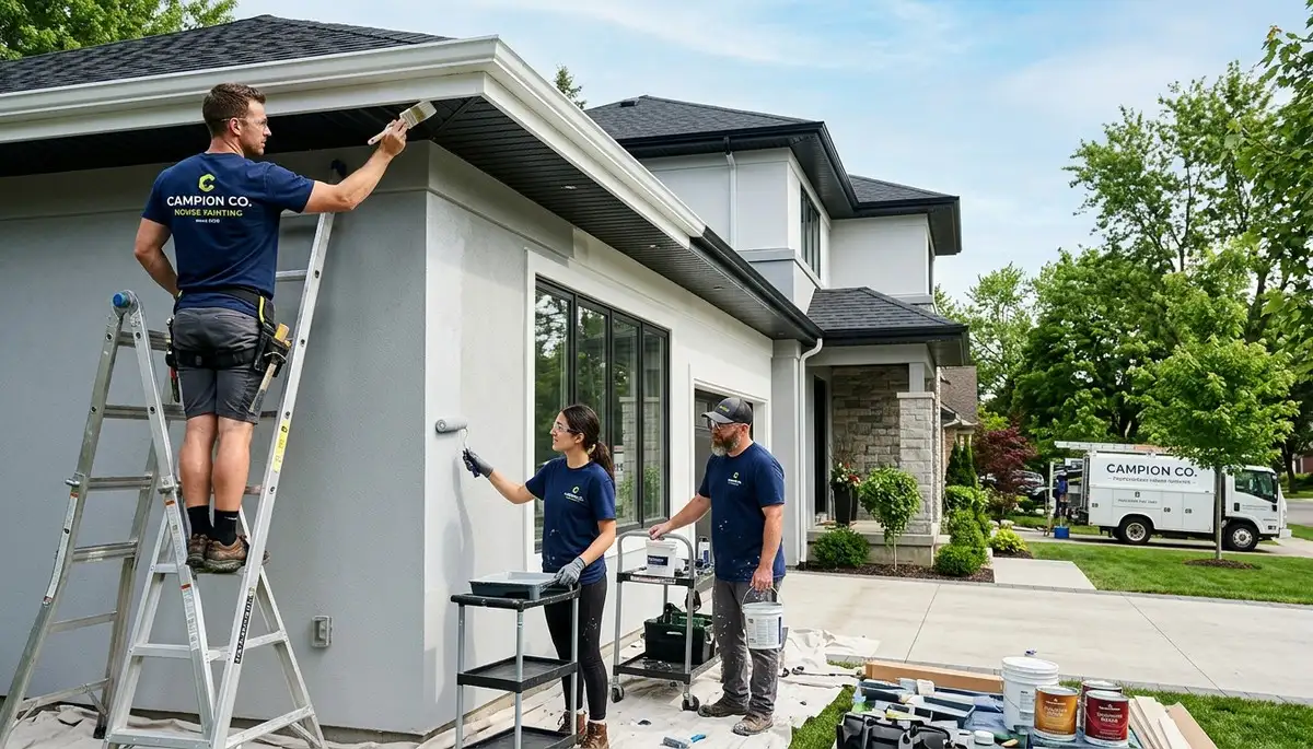 Professional house painting service in Loveland, CO exterior home painters at work