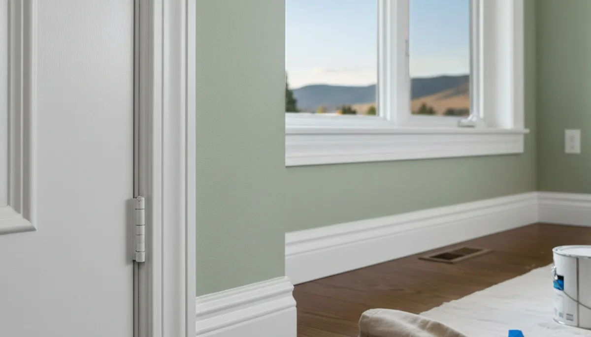 Professional interior trim painting with clean lines and detail in a Loveland, CO home
