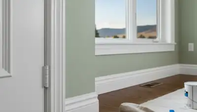 Professional interior trim painting with clean lines and detail in a Loveland, CO home