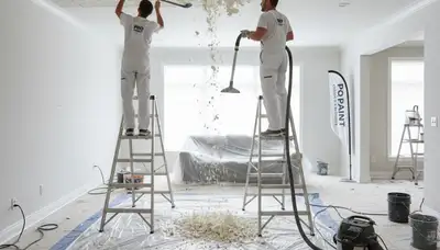 Professional popcorn ceiling removal in Loveland CO creating smooth, modern home ceilings