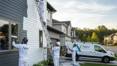 Professional siding painting on a Loveland CO home by expert house painters for lasting curb appeal