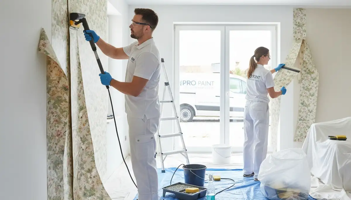 Professional wallpaper removal and wall prep by house painters in Loveland, CO