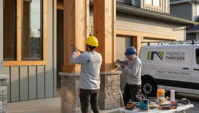 Wood rot repair on Loveland CO home exterior by professional house painters restoring damaged siding